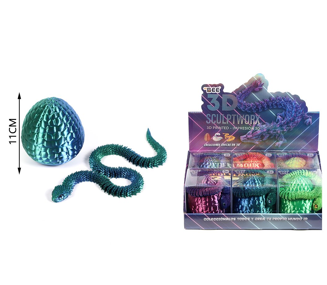 Set de Huevos de Víbora 10CM ESTRUCTURA 3D