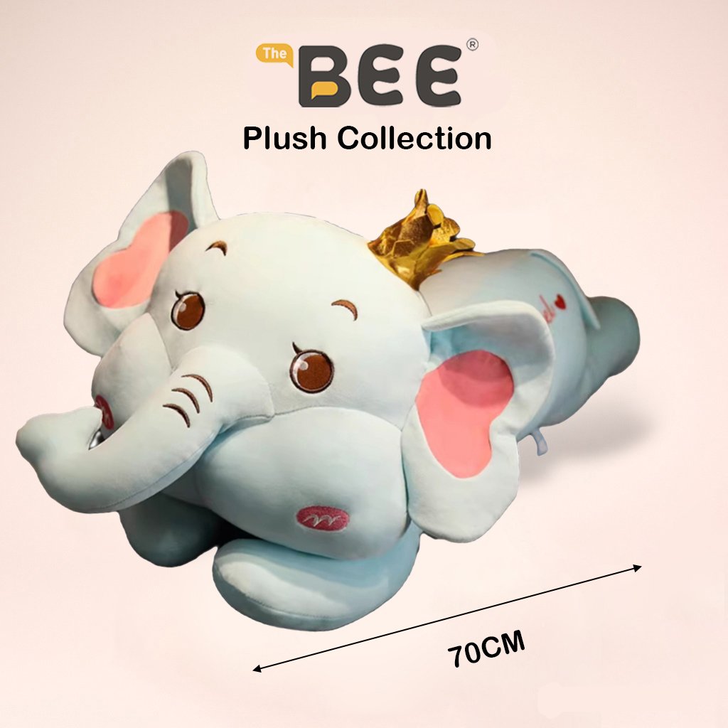 ELEFANTE ACOSTADO 70 CM AZUL