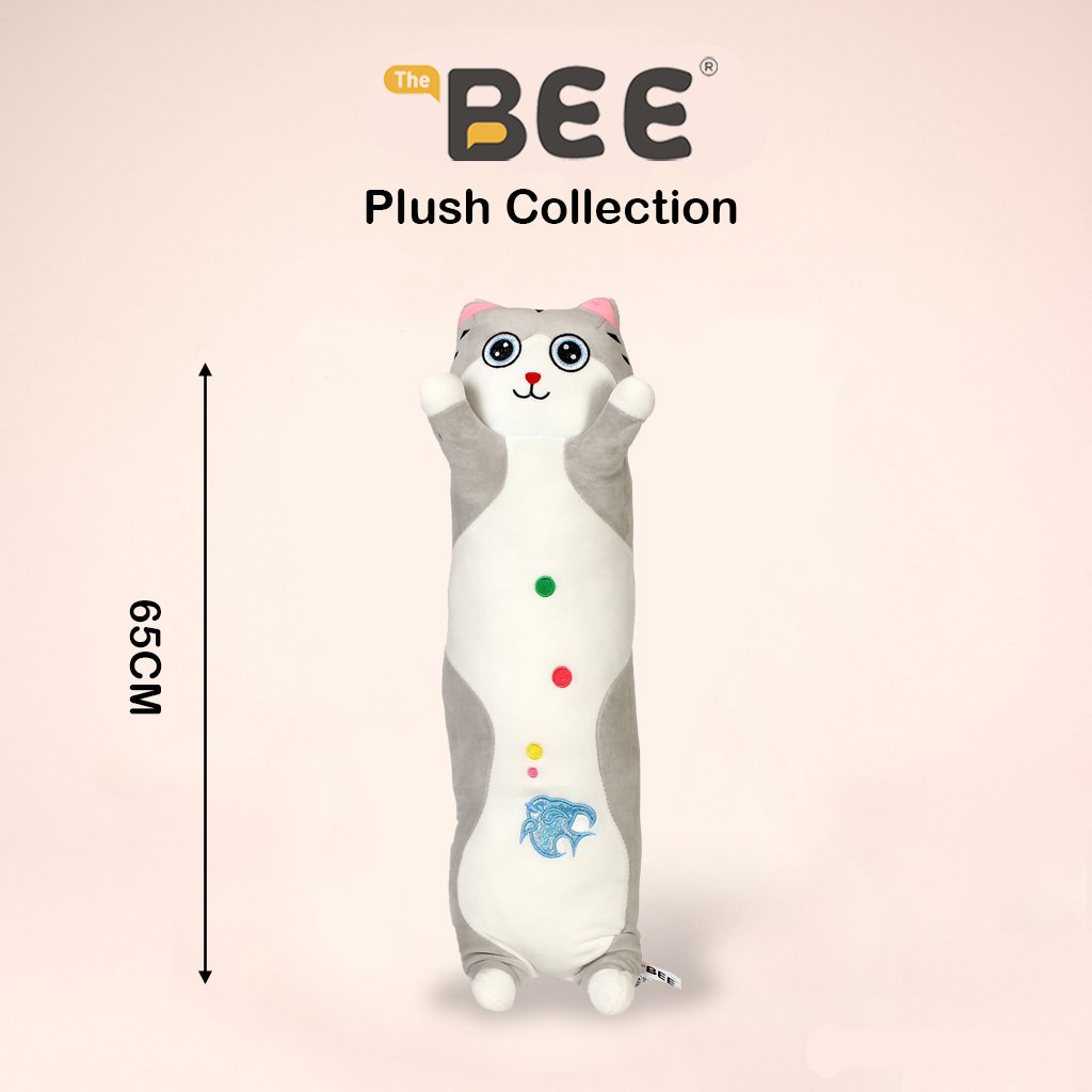 GATO GRIS CON PUNTOS 65CM