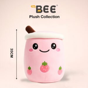TAZA DE TE CON LECHE DE 35 CM ROSA.