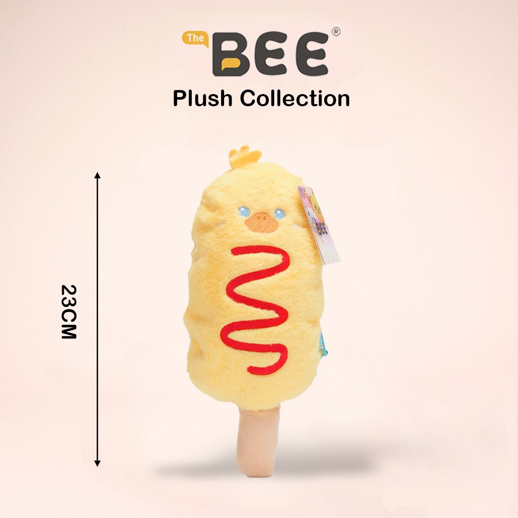 PELUCHE BEE SERIE DUCK DUCK: HOT DOG STICK DUCK 23cm