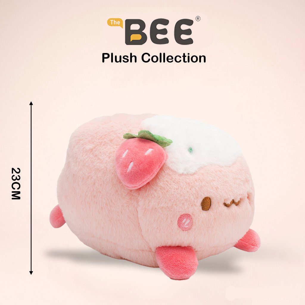 PELUCHE BEE PASTEL DE FRUTAS ROSA 23cm