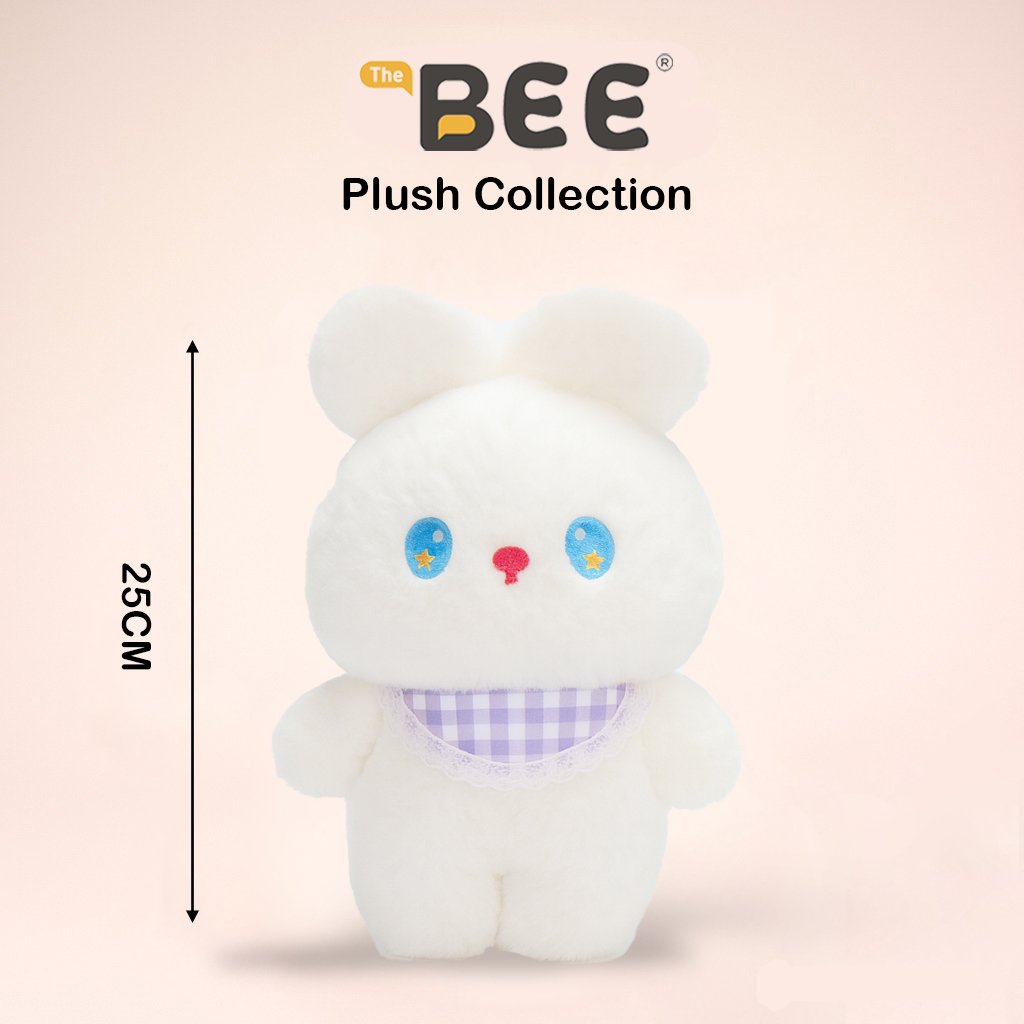 PELUCHE BEE SERIE DE TELA A CUADROS CONEJO 25cm
