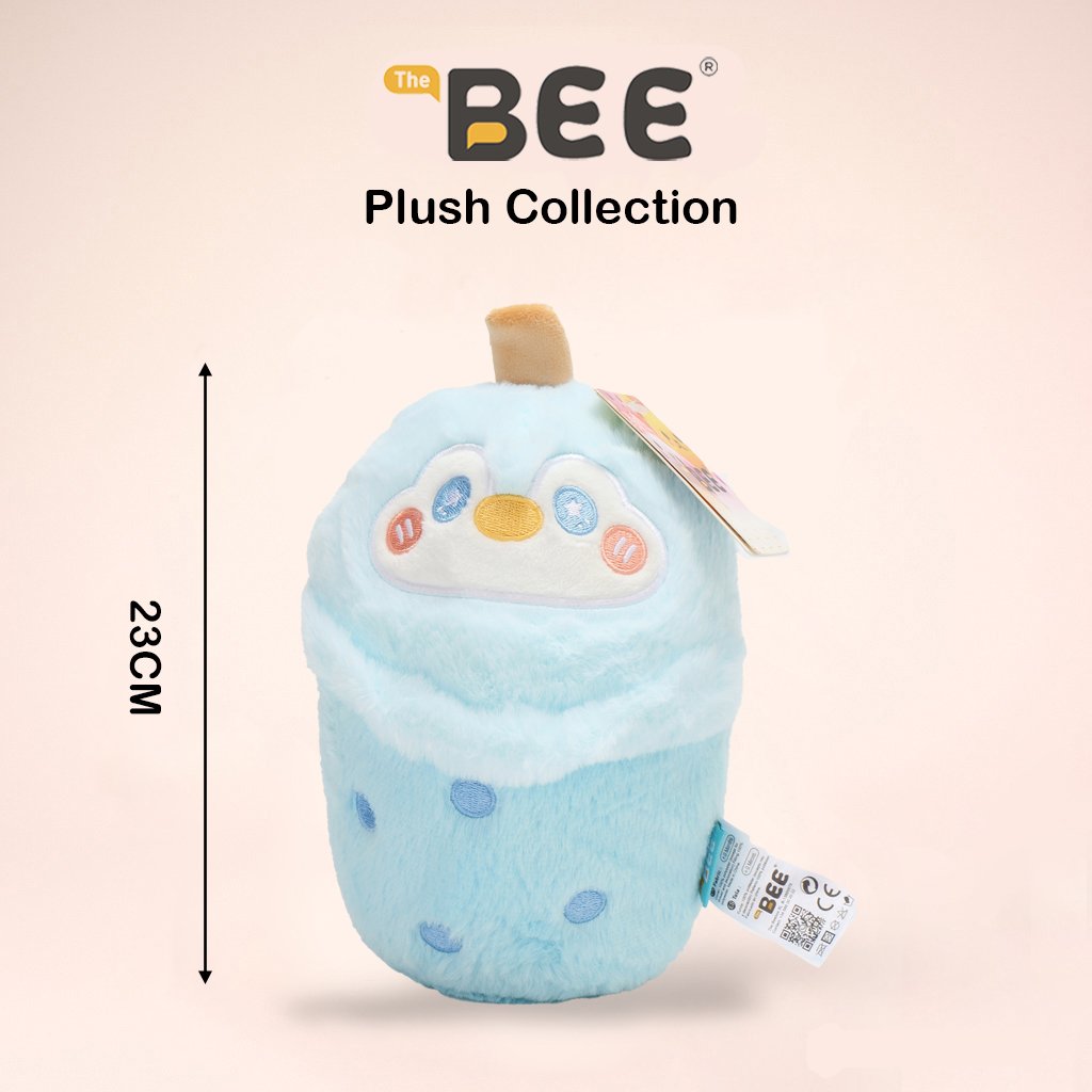 PELUCHE BEE SERIE DE TAZAS DE TÉ CON LECHE AZUL 23cm