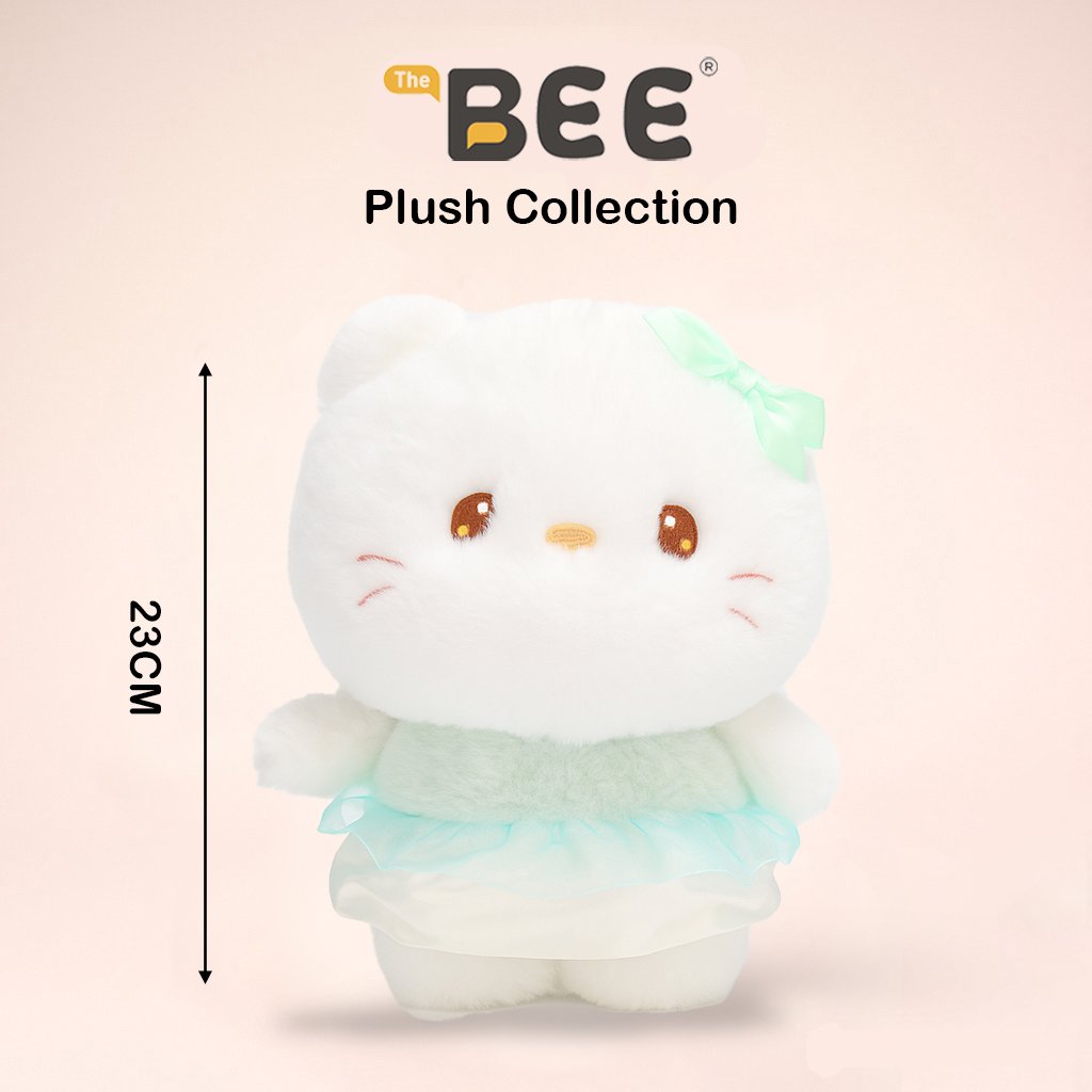 PELUCHE BEE GATO BATIDO VERDE 23cm