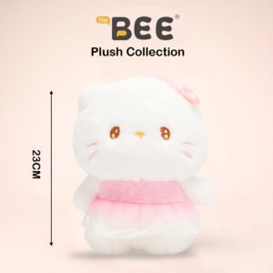 PELUCHE BEE GATO BATIDO ROSA 23cm
