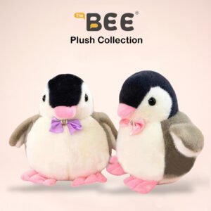 PELUCHE BEE PINGÜINO GORDO CON PAJARITA DE VISÓN