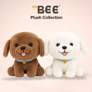 PELUCHE BEE PERRO CON CAMPANA SENTADA