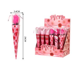 Rosa rosa claro individual (mezcla de 2 colores) en caja expositora