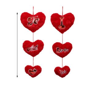 Corazon terciopelo corazon 3 cadenas