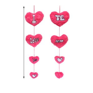 Corazon terciopelo corazon 4 cadenas corazon