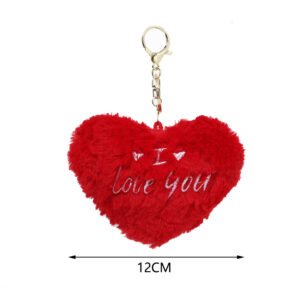 Corazon 12 cm llave de pelo largo premium