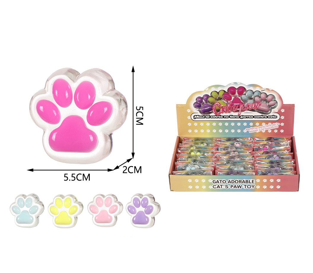 PATA DE GATO ANTI-ESTRES TRANSPARENTE 5 COLORES 30g