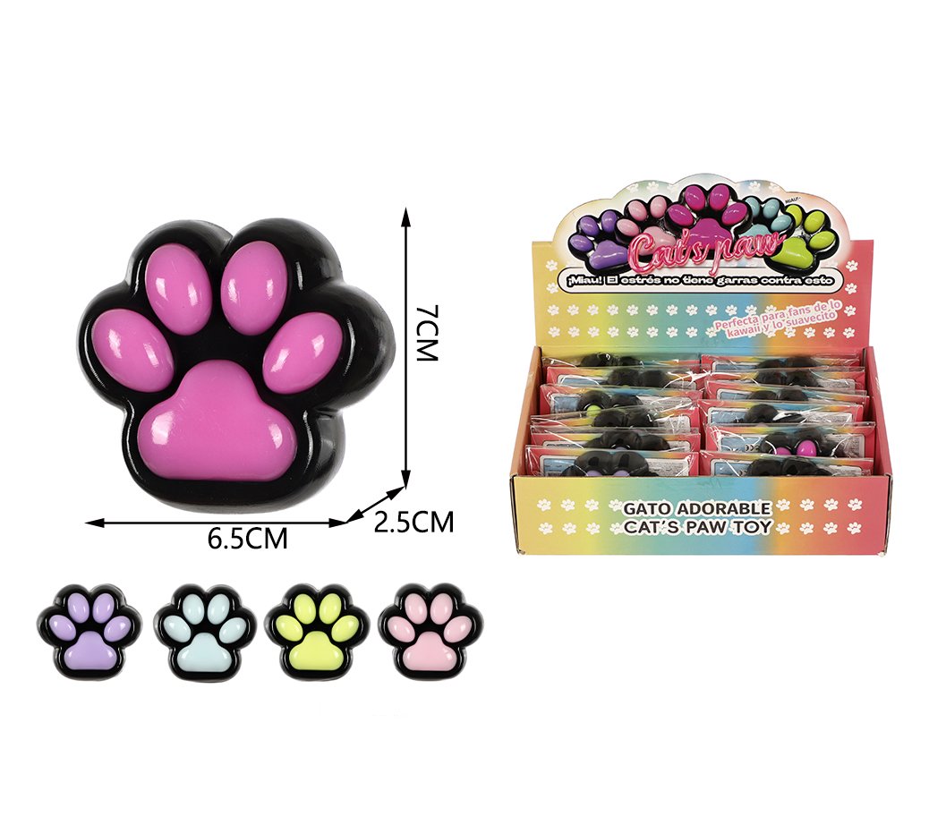 PATA DE GATO ANTI-ESTRES NEGRO 5 COLORES 60g