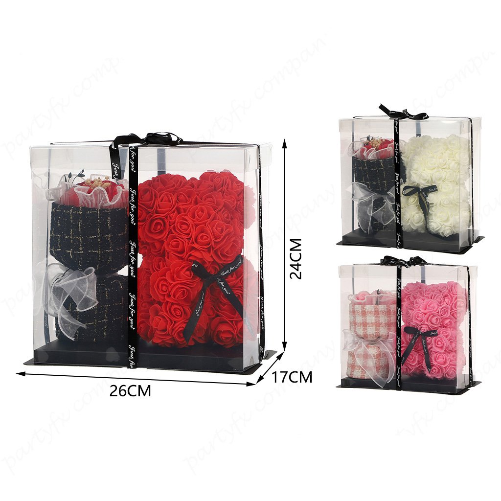 Osito 150 mm con ramo estilo Chanel mini