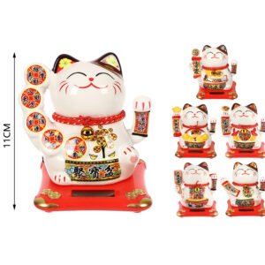 Gato solar ceramico–13cm