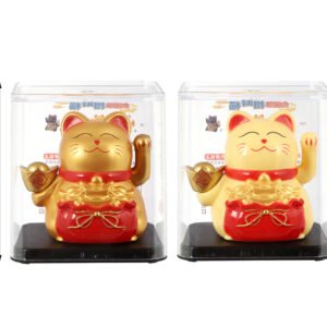 Gato solar con bolsa de riqueza