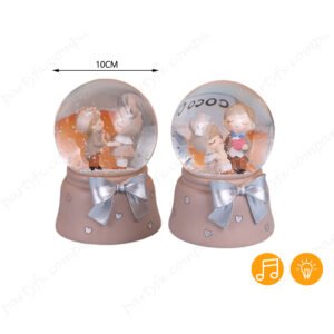 Bola de cristal musical con luz-10cm