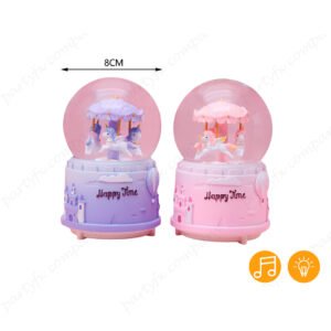 Bola de cristal musical con luz-8cm