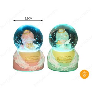 Bola de cristal musical con luz-6.5cm