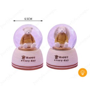 Bola de cristal musical con luz-6.5cm