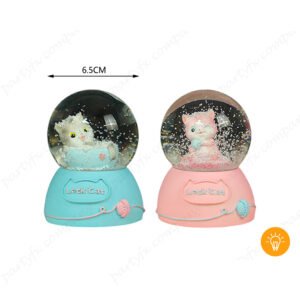 Bola de cristal musical con luz-6.5cm