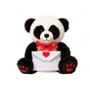 Panda de peluche con sobre, 20 cm
