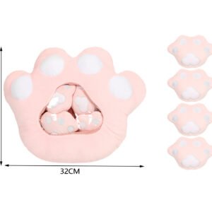 Cojin pata de gato rosa-32×32cm