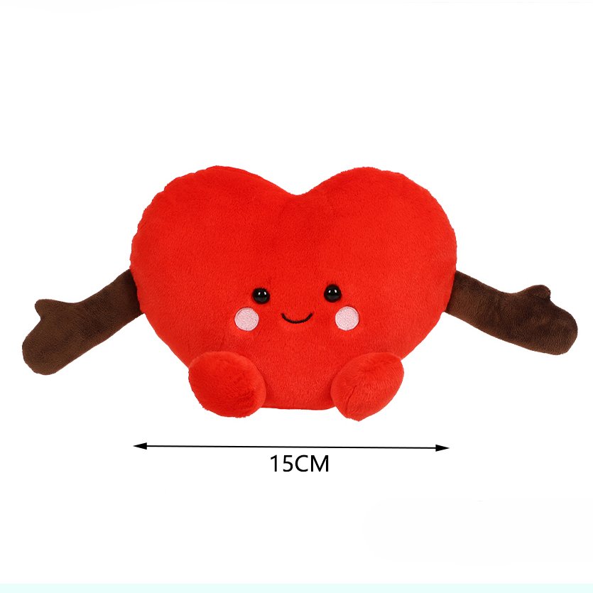 Corazon premium con base de peso – rojo intenso 15 cm