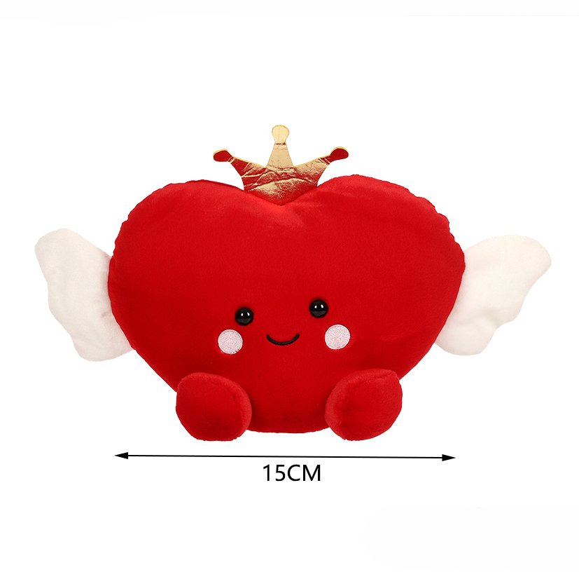 Corazon premium con base de peso – rojo oscuro 15 cm