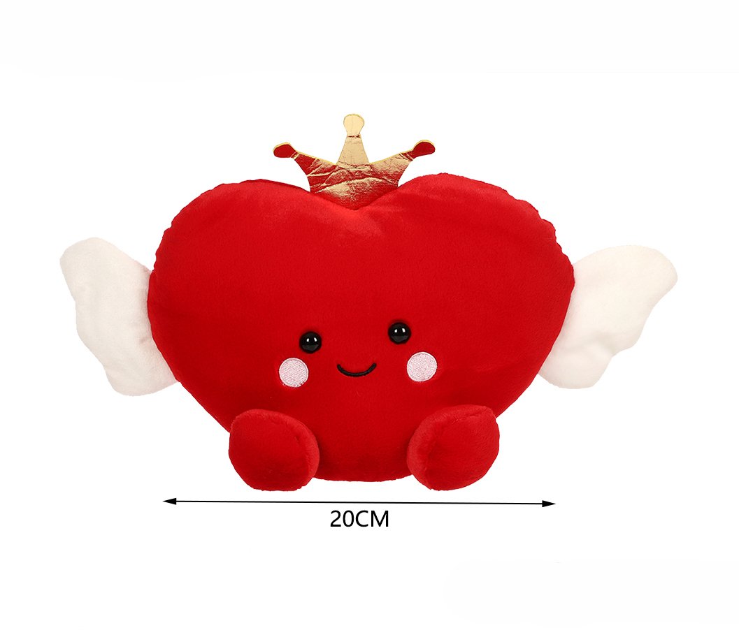 Corazon premium con base de peso – rojo oscuro 20 cm