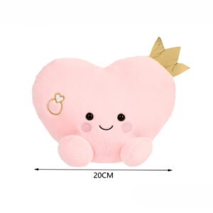 Corazon premium con base de peso – rosa 20 cm