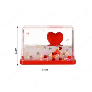 Mini bloque liquido con corazón blanco – 5.4×3.5×3.5 cm