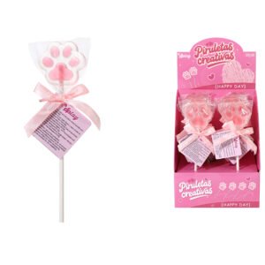 Piruleta huella de gato