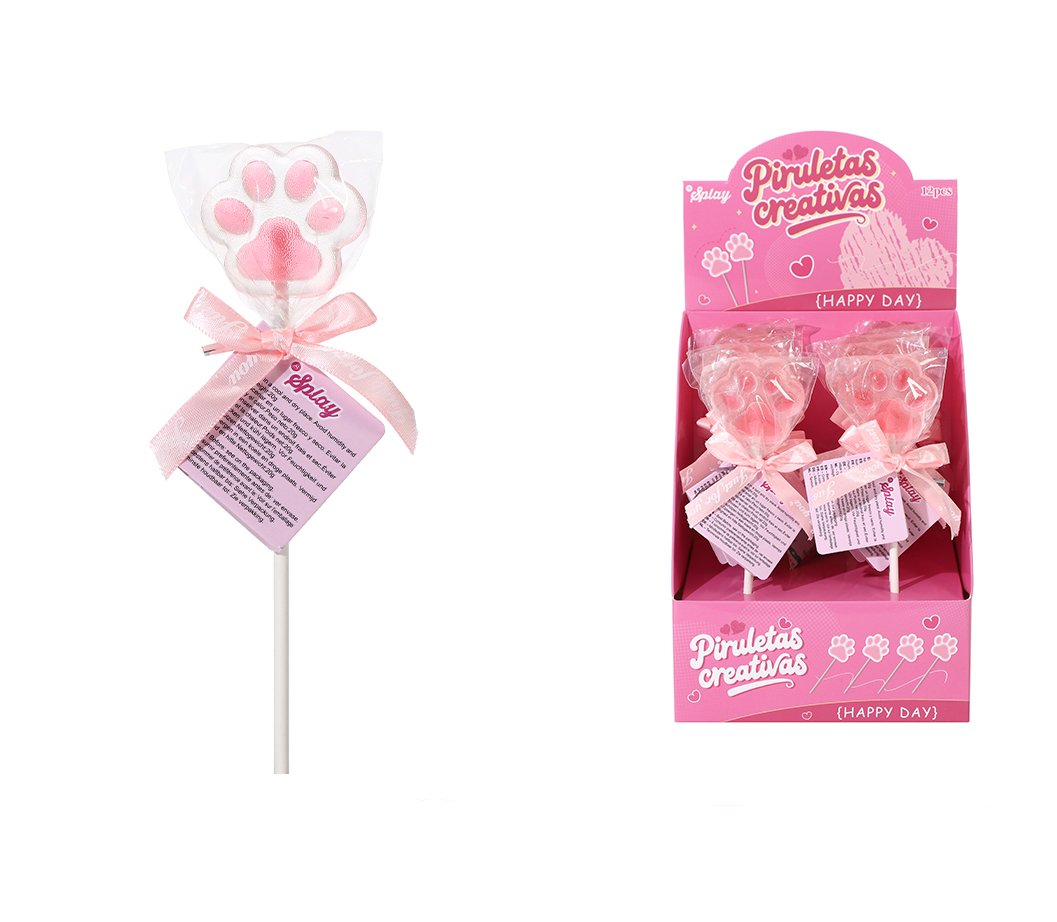 Piruleta huella de gato