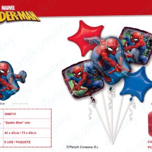 Paquete "Spider-Man" 5 Globo foil  ,