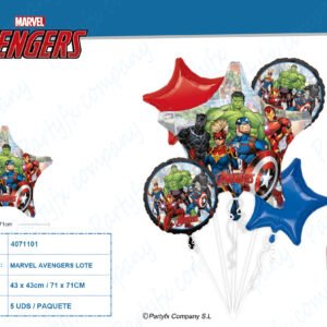 Paquete Marvel Avengers Power Unite Globo foil