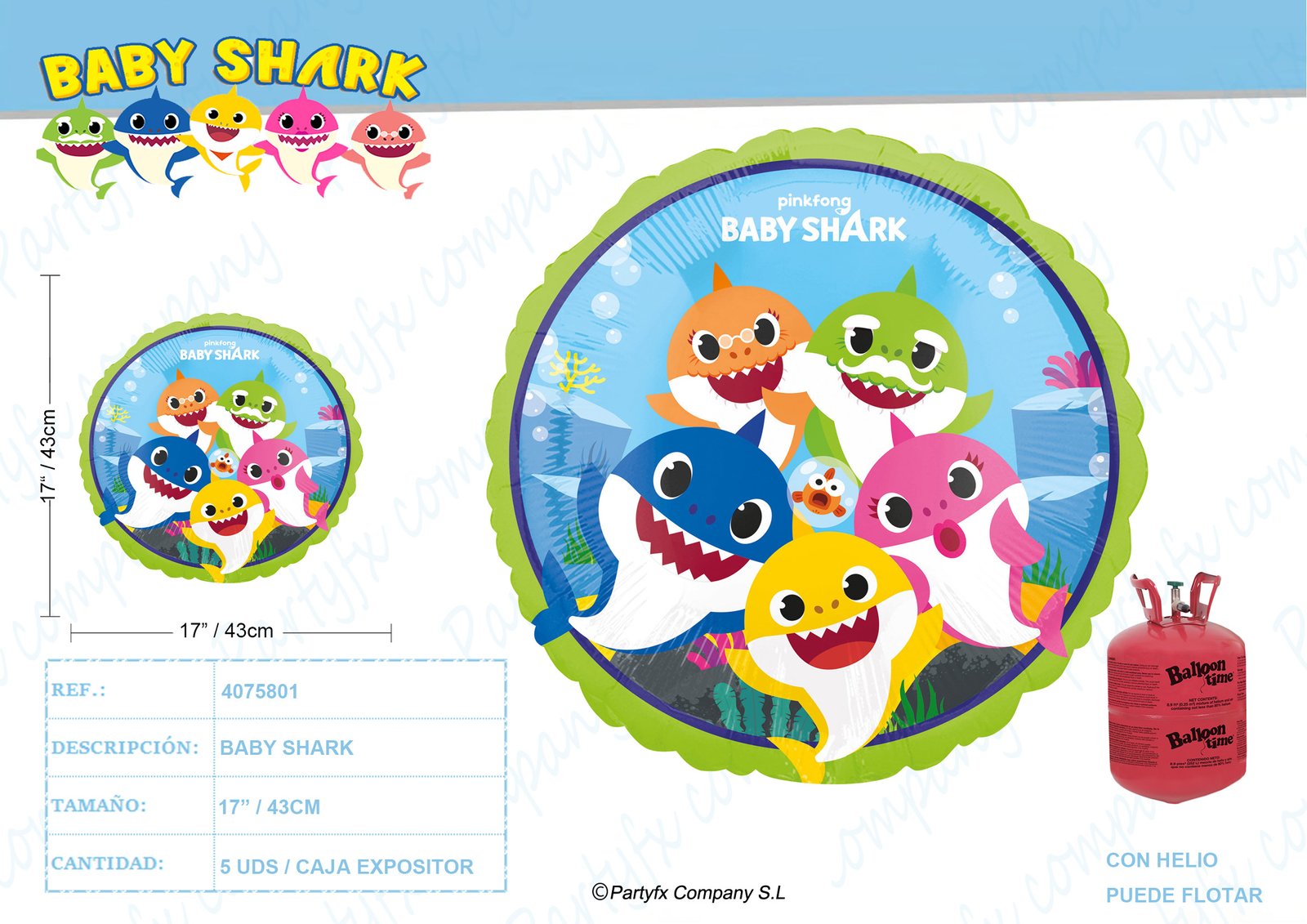 GLOBO FOILBaby Shark ,