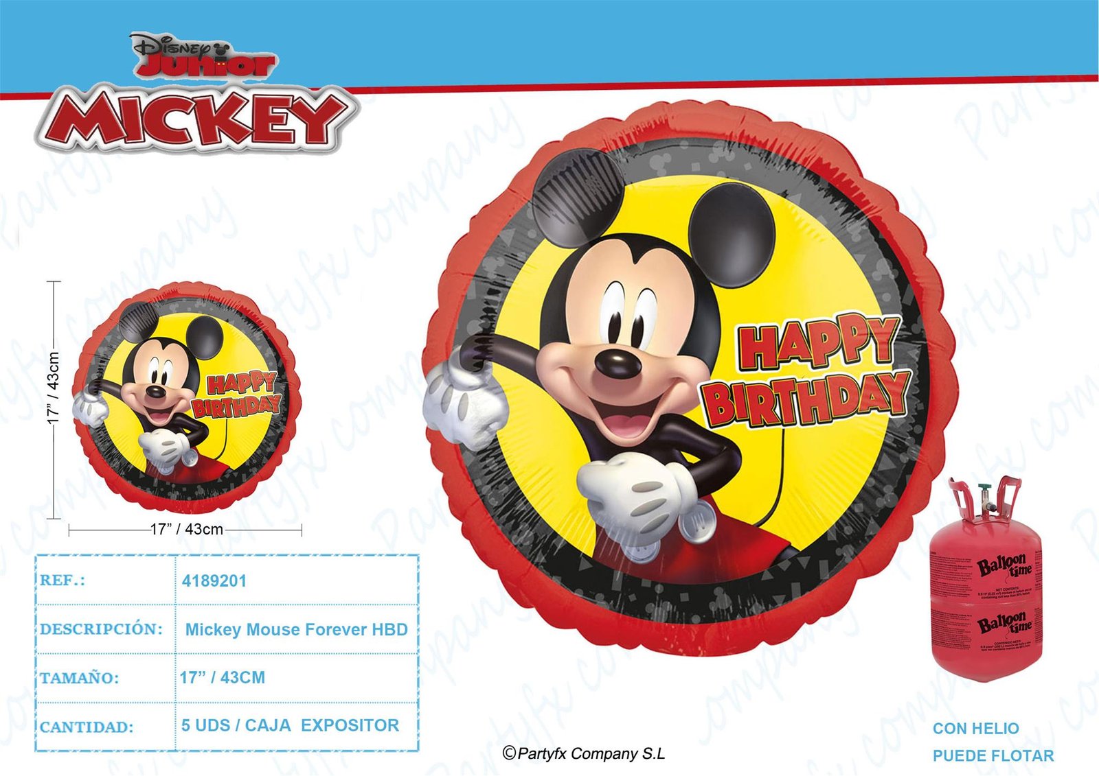 Mickey Mouse Forever HBD GLOBO FOIL
