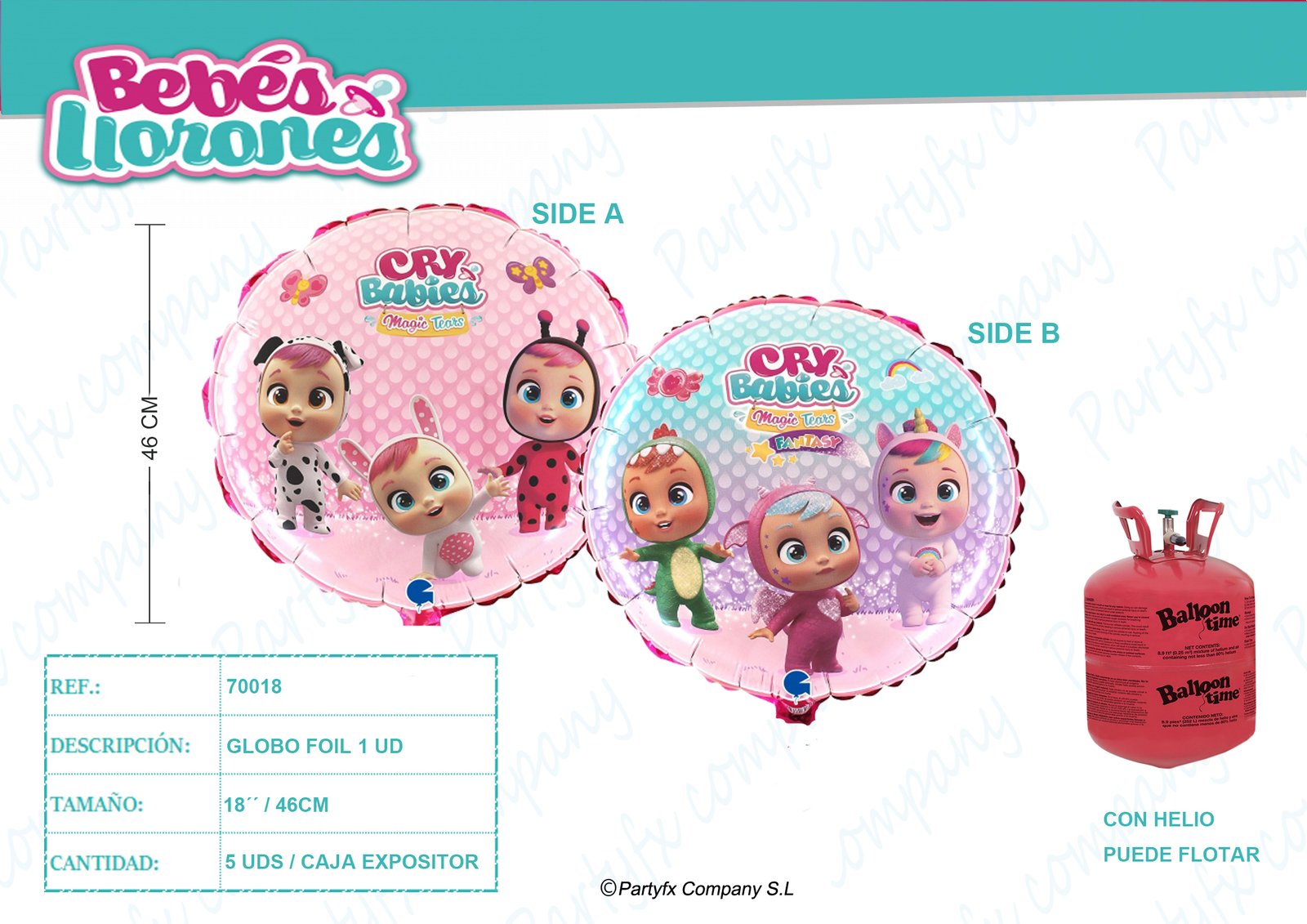 GLOBO FOIL 187046 CM. BEBES LLORONES