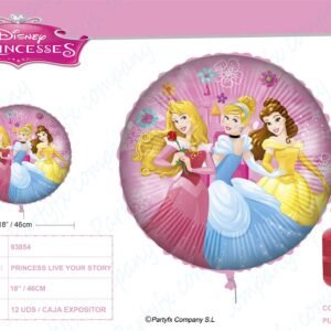 GLOBOS DE FOIL PRINCESS LIVE YOUR STORY 46CM