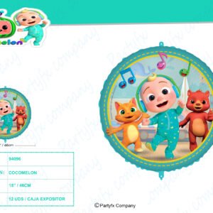 GLOBO FOIL DE RONDA  DE COCOMELON 18" / 46CM
