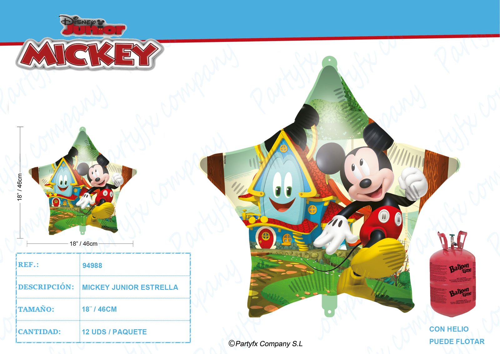 Foil Balloon star shaped 46cm MICKEY ROCK THE HOUSE DISNEY