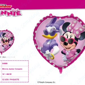 Foil Balloon heart shaped 46cm MINNIE JOUNIOR  DISNEY