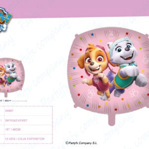 GLOBO FOIL DE CUADRADO DE PARTULLA CANINA 18" / 46CM