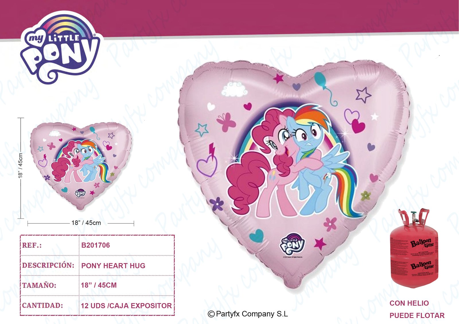 GLOBO FOIL HEART MLP HUG 45CM