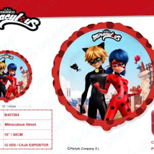 GLOBO FOIL RD MIRACULOUS LADYBUG STREET 45CM