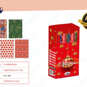 ROLLO PAPEL CHRISTMAS  2x0,70M