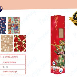 ROLLOS PAPEL NAVIDAD 3M X 1M