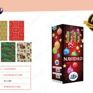 ROLLO PAPEL NAVIDAD 2m x 0.7m